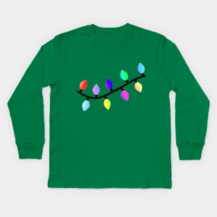 String Of Christmas Lights Kids Long Sleeve T-Shirt